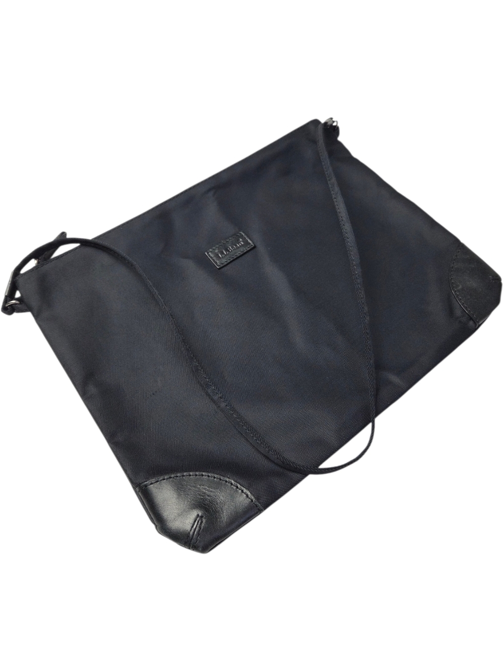 LL Bean | Vintage Black Zip Pouch Travel Shoulder Bag
